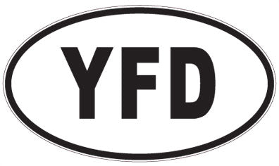 YFD - 3 Letter Initials Oval Sticker