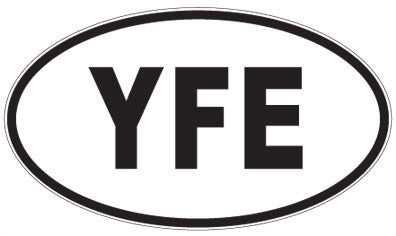 YFE - 3 Letter Initials Oval Magnet