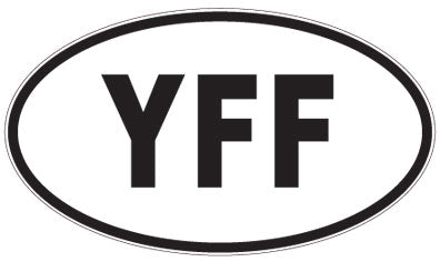 YFF - 3 Letter Initials Oval Magnet
