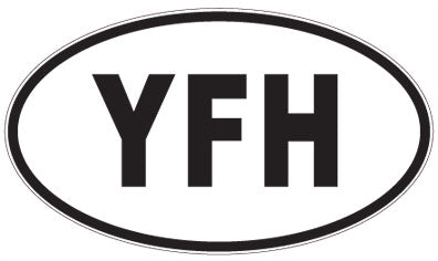 YFH - 3 Letter Initials Oval Sticker