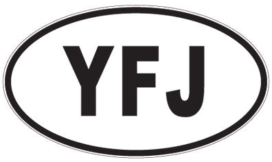 YFJ - 3 Letter Initials Oval Magnet