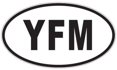 YFM - 3 Letter Initials Oval Magnet