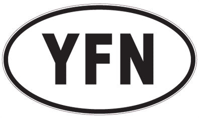 YFN - 3 Letter Initials Oval Magnet