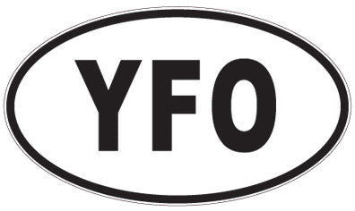 YFO - 3 Letter Initials Oval Magnet