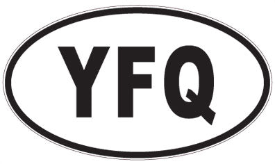 YFQ - 3 Letter Initials Oval Sticker