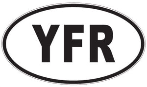 YFR - 3 Letter Initials Oval Sticker