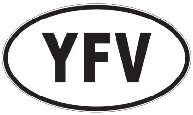 YFV - 3 Letter Initials Oval Magnet