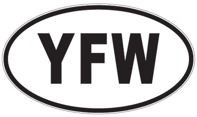 YFW - 3 Letter Initials Oval Magnet