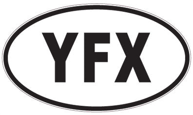 YFX - 3 Letter Initials Oval Sticker