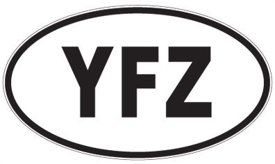 YFZ - 3 Letter Initials Oval Magnet