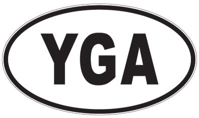 YGA - 3 Letter Initials Oval Magnet