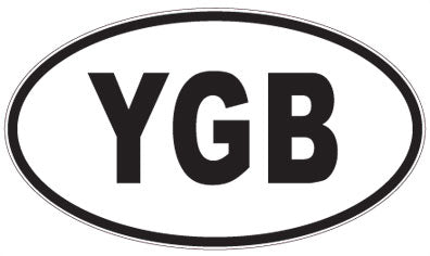 YGB - 3 Letter Initials Oval Sticker