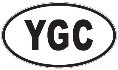 YGC - 3 Letter Initials Oval Sticker