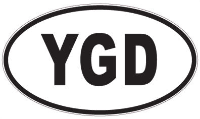 YGD - 3 Letter Initials Oval Sticker