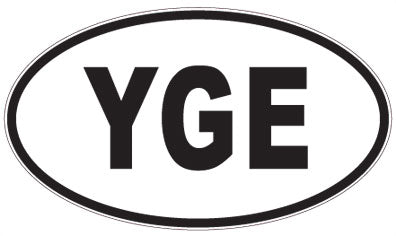 YGE - 3 Letter Initials Oval Magnet
