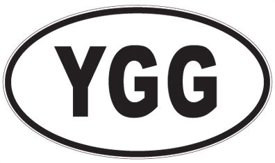YGG - 3 Letter Initials Oval Sticker