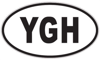 YGH - 3 Letter Initials Oval Magnet