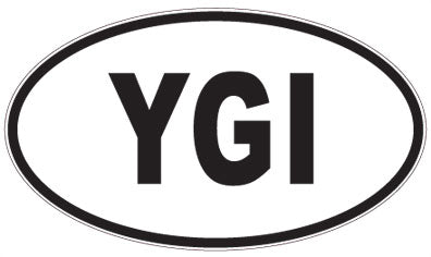 YGI - 3 Letter Initials Oval Sticker