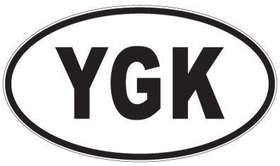 YGK - 3 Letter Initials Oval Sticker