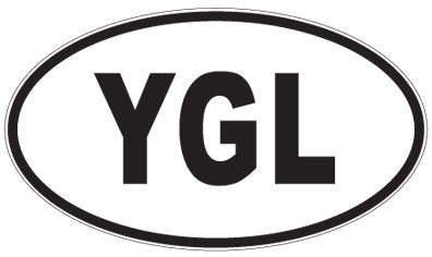 YGL - 3 Letter Initials Oval Magnet