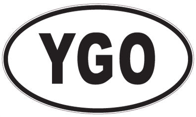 YGO - 3 Letter Initials Oval Sticker