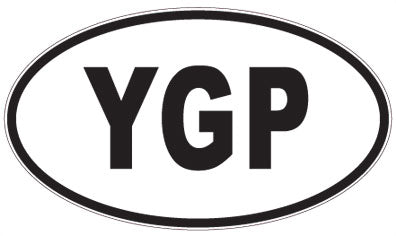 YGP - 3 Letter Initials Oval Magnet