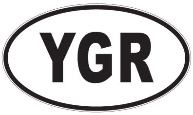 YGR - 3 Letter Initials Oval Magnet