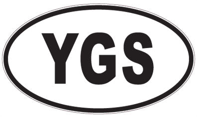 YGS - 3 Letter Initials Oval Magnet