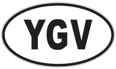 YGV - 3 Letter Initials Oval Magnet