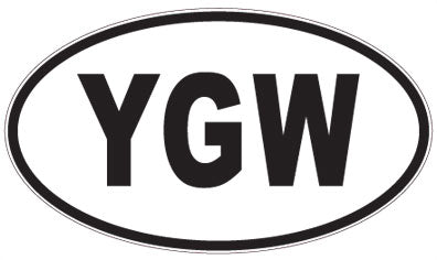 YGW - 3 Letter Initials Oval Magnet