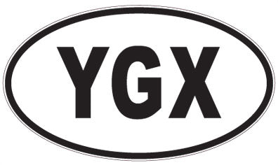 YGX - 3 Letter Initials Oval Magnet