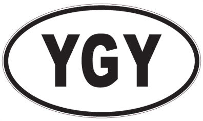 YGY - 3 Letter Initials Oval Magnet