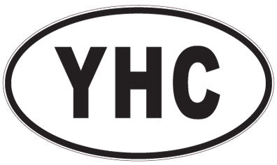 YHC - 3 Letter Initials Oval Sticker