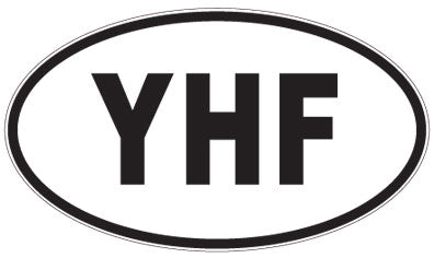 YHF - 3 Letter Initials Oval Magnet