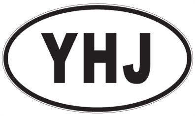 YHJ - 3 Letter Initials Oval Magnet