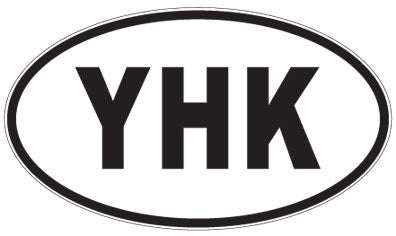 YHK - 3 Letter Initials Oval Sticker