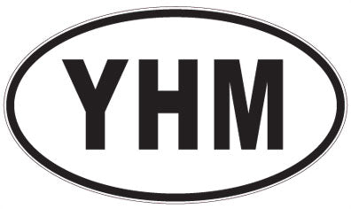 YHM - 3 Letter Initials Oval Sticker