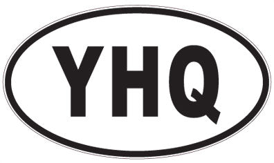 YHQ - 3 Letter Initials Oval Magnet
