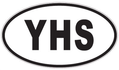 YHS - 3 Letter Initials Oval Magnet