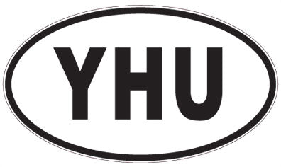 YHU - 3 Letter Initials Oval Sticker
