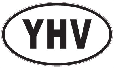 YHV - 3 Letter Initials Oval Magnet