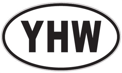 YHW - 3 Letter Initials Oval Magnet