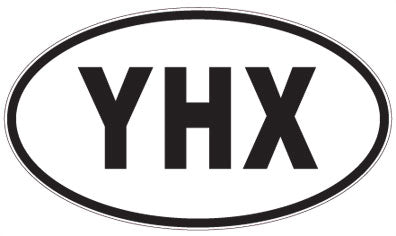 YHX - 3 Letter Initials Oval Sticker