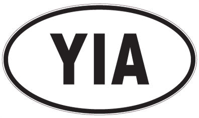 YIA - 3 Letter Initials Oval Sticker