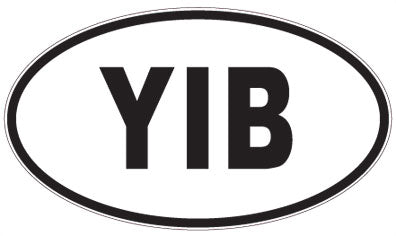 YIB - 3 Letter Initials Oval Magnet