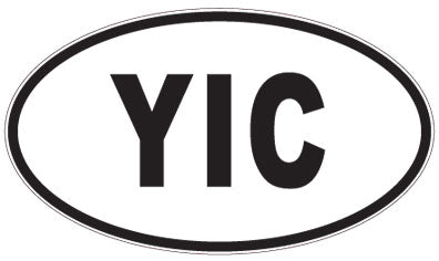 YIC - 3 Letter Initials Oval Sticker