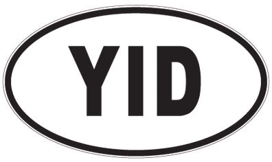 YID - 3 Letter Initials Oval Sticker