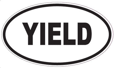 YIELD - Oval Sticker