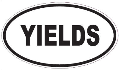 YIELDS - Oval Sticker
