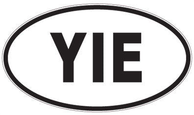YIE - 3 Letter Initials Oval Magnet